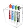 Lumanman Magnetic Marker Holder for Whiteboard, Fridge, Locker, Adhesive Dry Erase Marker Organizer, Acrylic Pen Holder with 3M Transparent Tapes and Magnets, Clear Pencil Holder, 1 Pack