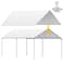 Wesnoy 12 x 20 ft Heavy Duty Carport Canopy Waterproof Canopy Cover Garage Car Shelter Tarp Tent for Car Canopy Replacement Cover with 50 Ball Bungees, Only Top Cover, Frame is Not Included