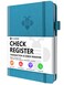 KUMEER Check Register &ndash; Elegant Check Registers for Personal Checkbook with Check &amp; Transaction Registers, Hardcover Checkbook Log 5.2x7.6" (Turquoise)