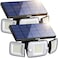 intelamp Motion Sensor Flood Lights - 2 Pack 6000mAh 1200LM Security Lights, Adjustable 3 Mode Wall Lights for Patio, Garage, Porch