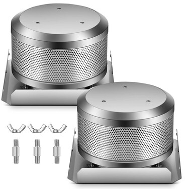 Zonon 2 Pcs Outdoor Patio Heater Replacement Parts Burning Net and Base 4-Sided Pyramid Patio Heater Replacement Parts Burner Emitter Screen Replacement for Most Square Glass Propane Heater