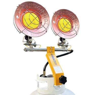 Propane Tank Top Heater 30000 BTU, Propane Heater Indoor/Outdoor with 3 Heating Level, Tip-Over Protection, Portable LP Gas Heater for Camping, Tent, Garage, patio, RV Travel, Ice Fishing, Yellow