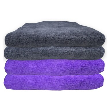 Paks Edgeless Microfiber Towels for Cars - 16x16 Microfiber Towel, Extra Absorbent Microfiber Towels (Cleaning/Car Detailing Towels), Streak-Free Microfiber Cloths Cleaning, 4-Pack