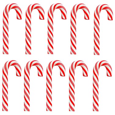 Clay Candy Canes Red White Candy Canes Christmas Candy Cane Faux Candy Cane Christmas Stick Mini Polymer Soft Clay DIY Decoration for Nail Art Kit DIY Cake Food（5CM-Red +White-30PCS）