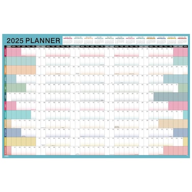 2025 Yearly Wall Calendar - Yearly Wall Calendar 2025, Jan. 2025 - Dec. 2025, 23.1" x 34.6" (Open), 2025 Wall Calendar with Julian Dates, Thick Paper, Double-Sided Round Stickers, Large Calendar