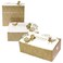 FEXTA Gold Fried Chicken Containers Small - (50 Pack) 6.9" X 4.1" X 2.2" Food Take Out Fried Rice Burgers French fries Nachos Salad Fish and Chips Paper Packaging Box