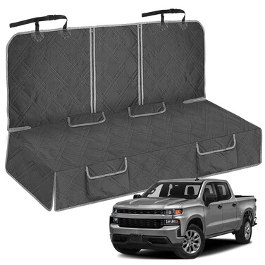 sportuli Dog Car Seat Cover Replace for Ford F150 and Dodge Ram 1500, 600D Oxford Cloth Heavy Duty Waterproof Non Slip Pet Truck Back Bench Seat Cover, Fit for All Full-Size Trucks (Full-Size Truck)