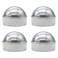Aiwaiufu Chain Link Fence 1-3/8" Round Dome External Post Caps, 4 Packs Die Cast Aluminum Chain Link Caps for 1-3/8 inch Outdoor Chain Link Fence Post