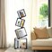 Weltallina Bookshelf, 5-Tier Bookcase Black, 67" Tall Black Bookshelf, Modern Book Shelf, Storage Shelves for CDs/Books/Home Decor, Display Shelf for Living Room, Bedroom, Study Room, Nursery Room