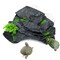 kathson Turtle Basking Platform with Suction Cups Tortoise Climbing Step Ledge Aquarium Ornament Rock Turtle Floating Dock Resting Basking Terrace for Amphibians Reptile (Gray)