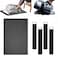 ARefugen 5Pcs Ellipse Leg Exerciser Machine Accessory - Black Non-Slip Mat and Pedal Straps Suitable for Under Desk Elliptical Peddler Foot Pedal Exerciser for Seniors Fitness Home Sports Accessories