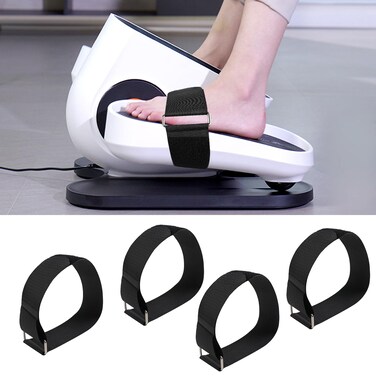 Ellipse Leg Exerciser Machine Pedal Straps, Leg Exerciser While Sitting Pedal Straps，Desk Ellipse Pedal Exerciser Pedal Straps, Exercixer for Seniors Fitness Home Sports Accessories 4 Pcs