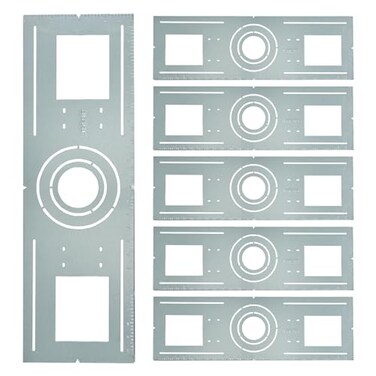 CycevSun 6 Pack New Construction Rough in Plate Pre Mounting Bracket for 3 / 4 /6 inch Recessed Wafer LED Lights, 26 Inch Length, Shallow Recessed Light Housing, Galvanized Metal Sheet