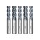 WEXWE Tools Carbide End Mill Square Milling Cutter for Cutting Alloy Steels,Cast Iron, Hardened Steel - 4 Flute Cutting Tools 1/8 Shank (1/8-2" 5PCS)