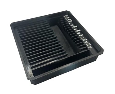 GarageInOrder 3d Printed Insert for Milwaukee Packout and Diablo SPEEDemon Spade Bits (Black)
