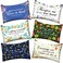 Bible Verse Pencil Pouch Faith Journals for Women, Rustic Floral Patterned Inspirational Quote Bible Pencil Case Bible Study Supplies Makeup Bags for Women, 6 Pieces (Novel Style,8.7 x 5.5 Inch)