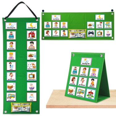 Visual Schedule Chart for Kids,Daily Routine Chart for Toddlers with 70 Cards,Autism Learning Materials Kids for Home