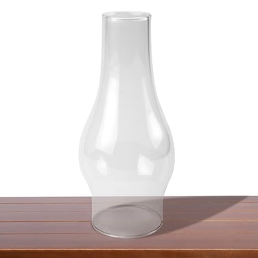 RAHATA Oil Lamp Chimney Hurricane Lamp Glass Replacement Clear 3 Inch Base for Kerosene Lamp Shade(Flat Style 1P)