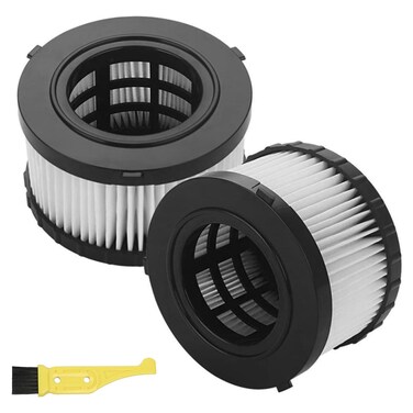 ECOMAID 2 Pack DC5151H HEPA Filter Replacement Compatible with DEWALT DC5151H DC515 DCV517 Wet Dry Vacuum with Cleaning Brush