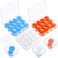 Frienda 21 Pairs Ear Plugs for Sleeping Reusable Moldable Silicone Earplugs Soft Noise Cancelling Earplugs Sound Blocking Ear Plugs with Case for Swimming Concert 32dB NRR (White, Blue, Orange)