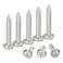 uxcell Phillips Hex Washer Self Tapping Screws, M6 x 35mm 304 Stainless Steel Hex Flange Sheet Metal Screw 25pcs