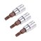 uxcell 3pcs 1/4&quot; Drive x T20 Torx Bit Socket, S2 Steel Bits CR-V Sockets 38mm Length Use with Ratchet Wrench, Slide Bar, Extension Rod