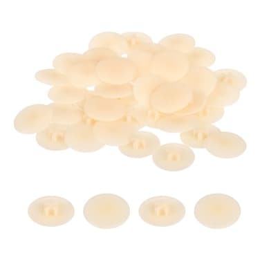 uxcell 100PCS Screw Cap Covers, 17mm Waterproof Plastic Screw Decorative Caps for Phillips Cam Lock Nuts Self-Tapping Screws, White Maple