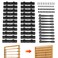 Suemisi Louver Bracket Kit, Louver Haedware Set, Sunblind System and Fence Louver System for Garden, Shutters and Blinds,Complete Kit for 11 Boards Black (1)