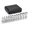 TecoTek 12-Piece 1/4-Inch Drive Metric Universal Joint Socket Set, Swivel Socket Set, 6-Point, 5mm to 15mm, CR-V, Universal Flex Socket for Easier Access to Tight Spaces