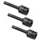 FOCMKEAS 3PCS 3/8" Square Drive H6(6mm) Impact Hex Bit Socket, 60mm(2.36") Length, Hex Driver, Impact Grade, One-Piece Construction, 3/8" Drive Allen Bit Socket, Cr-Mo Steel, Black