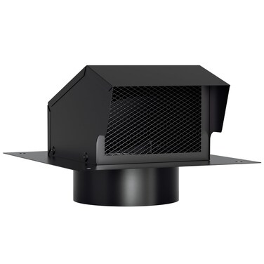 Athradies 6 Inch Roof Vent Cap, Removable Roof Exhaust Vent with Damper for Ventilation System, Durable Stainless Steel Vent Cover for Houses Kitchen Bathroom, Rainproof and Snowproof, Black