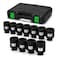 TecoTek 1/2" Drive Deep 6-Point Impact Socket Set, 11-Piece Standard SAE Spindle Axle Nut Impact Socket Set, Cr-Mo, 1-3/8-Inch to 2-Inch Size