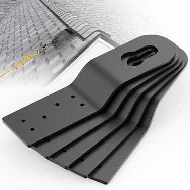 Roof Safety Anchor Hitch Clip,Roof Anchors For Fall Protection Connects To Wood Surfaces,Permanent Roof Anchor Use With Roofing Harness, Safety Ropes And Other Roof Safety Equipment (Black-5 Pcs)