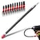 Geinxurn Flexible drill bit Extension Screwdriver Bit Holders, 1PACK 12Inches Flex Shaft Extension Socket Drill Bit Holder Hex Shank Quick-Change Drill Bit Guide with 10PC Screwdriver Bits