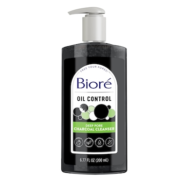 Bior&eacute; Deep Pore Charcoal Face Wash, Facial Cleanser for Dirt and Makeup Removal From Oily Skin, 6.77 Ounce