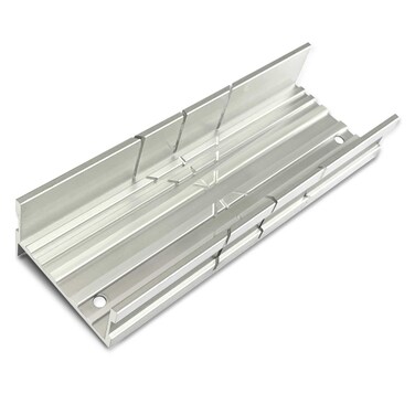 Hanpex Metal Small Aluminum Miter Box 5.3 Inch Small Tiny Mitre Box for Manual Saw for Hand Saw 3 Cutting Angles - Ideal For Cutting Wood and Soft Metal