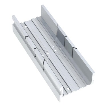 HAUTMEC 5.3 inch Miter Box, sturdy aluminum alloy mitre box, accurate cuts at 45&deg;, 90&deg;, and 135&deg; angles, for Metal、Crafts、Wood、Plastic Cutting, HT0417