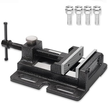 Drill Press Vise,4 in.Drill Press Vise,Drill Press Vise Quick Release,Forged Steel Bench Pipe Home Vise for Woodworking,Home Workshop and DIY Jobs ﻿