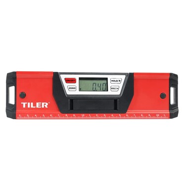 TILER Digital Level, 9" Digital Magnetic Torpedo Level, Carpenter tools Angle Slope with LCD Display, Magnetic Base, IP54 Dustproof and Waterproof Smart Level with Carrying Bag 8119-6A