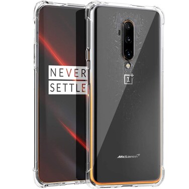 Osophter for Oneplus 7T Pro Case Clear Transparent Reinforced Corners TPU Shock-Absorption Flexible Cell Phone Cover for One Plus 7T Pro 5G McLaren (Clear)