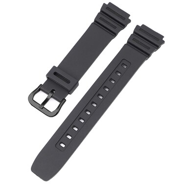 Resin Replacement Watch Strap Men Band for Casio AE-1000W AE-1200 AE-1300 AEQ-110W AQ-S800W/S810W MRW-200H SGW-400H/500H F-108WH W-215H W-218H W-735H Sport Wristband (Black-C)