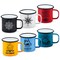 LIANYU 16 Ounce Enamel Travel Camping Mug Set of 6, Vintage Coffee Tea Mugs Drinking Cup Sets for Outdoor and Indoor, Portable &amp; Easy Clean, Colorful