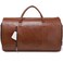 Leather Garment Bag for Travel, Modoker Carry On Travel Bag with Shoulder Strap - Ideal for Business Trips and Weekend Getaways - The Garment Duffel Bag for Traveling Men Women, Light Brown