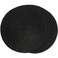 FunWheat Round Braided Placemats Set of 6 Place Mats for Dining Table Woven Washable Non-Slip Table Mats 15 Inch (Black, 6pcs)