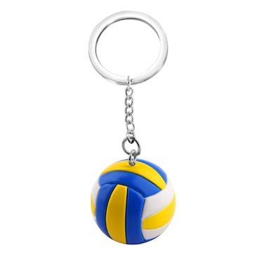 CHOORO Funny Volleyball Charm Keychain 3D Stereo Colour Volleyball Player Gift Volleyball Fans Jewellery (Volleyball keychain)