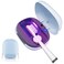 UV Toothbrush Covers Case San itizer and Holder with Light,Toothbrush Covers with Holder, Rechargeable Portable Toothbrush Cleaner Case, Toothbrush Box Fan（Blue）