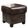GLAXYFUR Storage Ottoman Cube Folding Footstool PU Leather Storage Bench with Legs, Toy Chest for Living Room, Bedroom, 15.7 x 15.7 x15.7 Inches, Brown