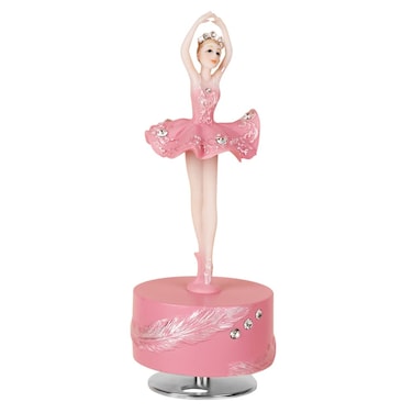 molchagar Ballerina Rotating Music Box Figurine,White and Pink Ballet Dancer Musical Box,Birthdaty for Girls Women Mom Daughter Granddaughter (Pink)