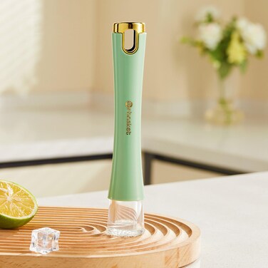 Muddler for Cocktails Mojito Muddler Ice Crusher Fruit Lemon Crusher for Mojito Professional Muddler for Cocktails Set Ideal Home Bar Bartender Kitchen Masher Tool, Green