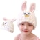 LCBD Microfiber Hair Towel Wrap for Kids, White Rabbit Dry Hair Cap Set with Hair Scrunchies, Absorbent Quick Hair Drying Towel for Girls, Lightweight Bouncy Hat Headscarf for Wet Hair